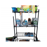 Metal Black Shelf NO CONTENTS - 35 x 14 x 72