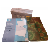 6 New 12 in Chalkboard Erasers - Security Envelopes - Green Plastic tub