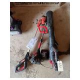 Hyper Tough Electrix Blower & Trimmer - 1 Gas Trimmer - 2 Batteries & Charger