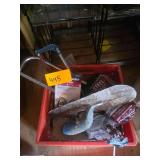 Finishing tools, cement tools, sand paper, odds + ends