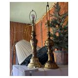 2-Brass Lamps - 1- Shade