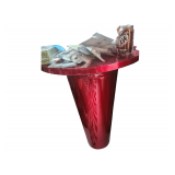 Metallic Red Display Table