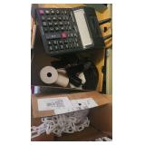 Box of Small Plastic Chain ,- Casio Adding Machine and rolls