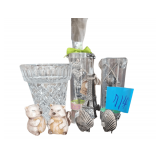 New Fox Bowls - 2 Sets of Salt and Peppers- Crystal Flower Pot - 2 Bottle Corks - Mudpie Eiffel Tower