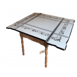 Vintage Enamel Top Table - 45' x 40' x 31' - Needs Assembled