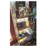 Folding Metal And Rattan Shelf - 30 x 12 x 5.5 ft - Remove after 4 PM