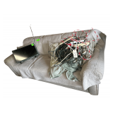 Gray Fabric Couch 6’L.
