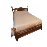 Queen Size Bed Frame with Wooden Headboard and Foot board