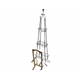 Wood Rack- Ornate Shelving Unit