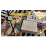 Assortment of Small Garden Flags - 4 Fly Swatters - 3 Decorative Boxes - New