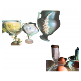 Shelf of Various Glassware