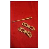 Vintage Silver Ornate Cigarette Holder - 3.5 in - 2 Shoe Bows