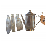 Vintage Medicine Bottles -Oneida Coffee Pot