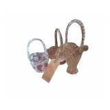 Anne Hutte Lead Crystal Basket - 2 Crystal Basket