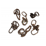 Qty 6, 6ft x 1/2in pole chains