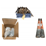 Lot of Auger Drill Bits and Fuse Units and Assorted Parts