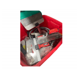 A Tote of Drywall Trowels and Paddles
