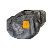 2 Fleece lined Leather Bags 15" x 10" x 7"