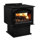 Enerzone Solution 3.5 Wood Burning Stove - Model EB00053 - Please Inspect, Stock Photo For Reference Only - Still in Crate - Front Glass is Broken -**Forklift Unavailable to Assist in Loading - Hand L