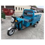 New Electric Three Wheel Dump Cart - Model: ET13 - 440lbs - Blue / Turquoise