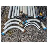 Large Pile of Conduit Piping & Elbows - 8-9