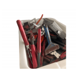 Assorted Tools and Supplies - Drills Bits, Level, Chalk Line, Etc.