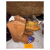 Sz 7.5 Steel Toe Cowboy Boots - Sz 10 Boat Shoes - Sz 9 Loafers