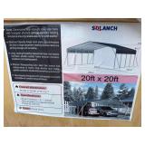 New SDLanch 20ft x 20 ft Car Port - Dark Grey Roof - Model SDLC2020