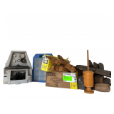 Lot of Woodwork and Screw and Nail Compartment Dividers