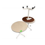 Three 30" Round Rolling Tables