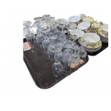 Lot is Assorted Tea Sets and Wine Glasses