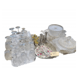 Lot of Assorted Glassware Including Wine, Glasses, Mugs, Platters, Plates, Teacups, and Other Miscellaneous Glassware