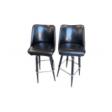 2 Black Bar Stools