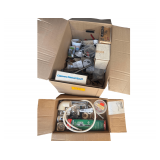 Box of Plumbing and Electrical Parts and Hardware