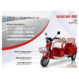 New High Ends Mini Golf Cart - MGC40 - 110V - Red - New In Box - Front Basket Rack