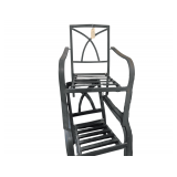 Dark Green, Metal Outdoor Chair. Powder-coated Aluminum Frames and Sling Seating.