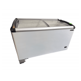 Berg Curved Glass Display Freezer with Heated Dipper Well