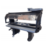 Cambro Versa Food Bar System - Portable Cold Food or Salad Bar System - Double Wall Polyethylene w/ Molded Handles and On Casters - 2pc that has parts to connect to make one L-Shaped Unit or use indiv