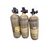 Lot of 3 MSA Carbon-Wrapped SCBA Cylinder Breathing Air Tanks - Used