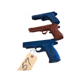 ASP Red Gun Training Replica of a Beretta, Blue Training Replica of a Smith & Wesson M&P Pistol Lot of 3