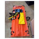 Reeves Sleeve Emergency Stretcher and Assorted Straps