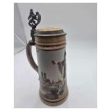 Mettlach Munich Child German Beer Stein Production Year 1899 12”H.