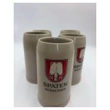 5 October Fest 1L. Stoneware Beer Stein’s 8”H.