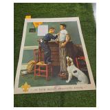 25/20x28" Norman Rockwell Boy Scouts Poster - 16x30" 2000 The Millennium Calendar