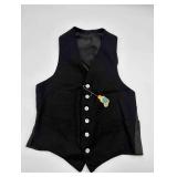 Buddy Holly Stage Worn Black Stage Vest - Mid 1950