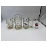 1938 To 1983 Kreuzer Eugen Glass 5.5”H. Samuel Adam’s Beer Glass Jupiler Beer Mug Samuel Adam’s Beer Mug Hoffbrau Glass Beer Stein