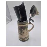 METTLACH 4 Seasons Spring German Beer Stein Approximately 11”H.