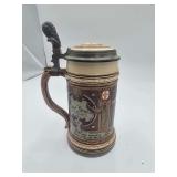 Mettlach German Gut Heil Beer Stein Production Year 1901 9”H.
