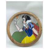 Snow White 18" Round Stained Glass Collectable