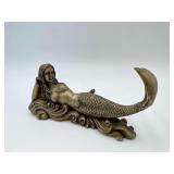 Vintage Styled Brass Mermaid Wall Hook 8.5" x 4"